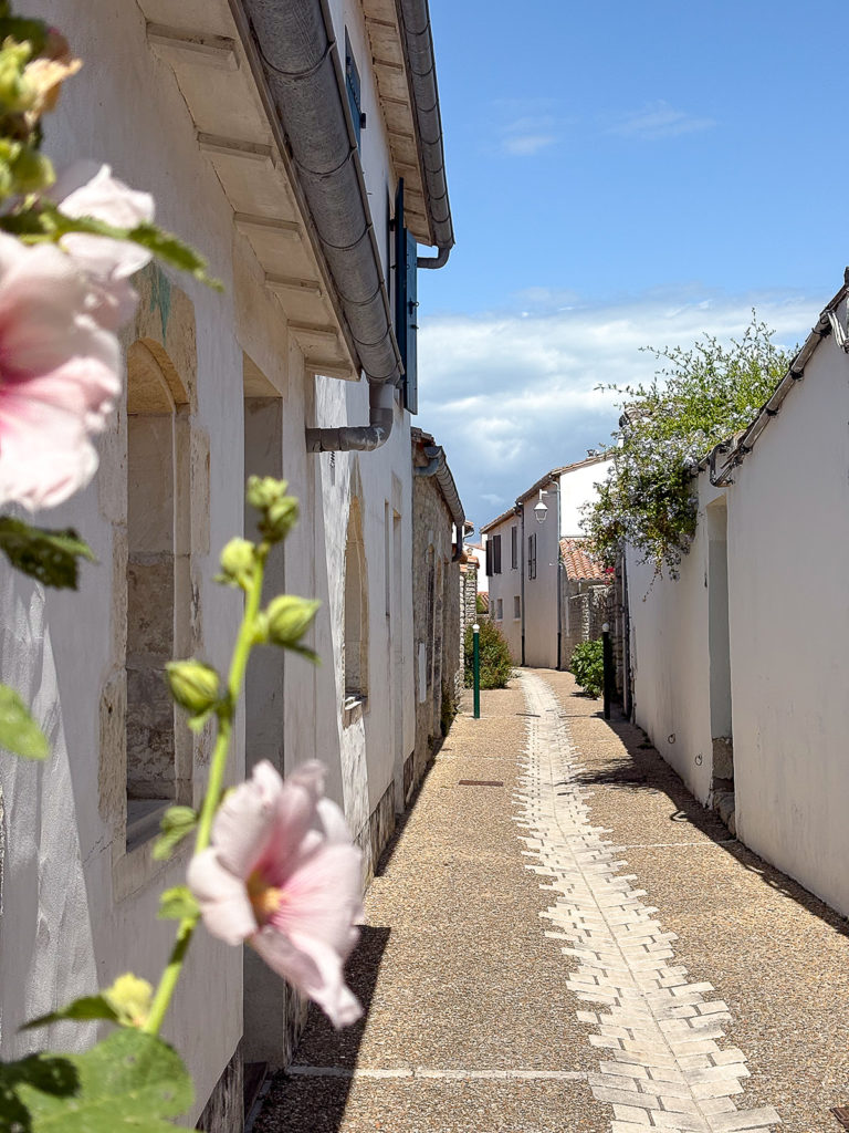 Petit rue d'un village de l'île de ré