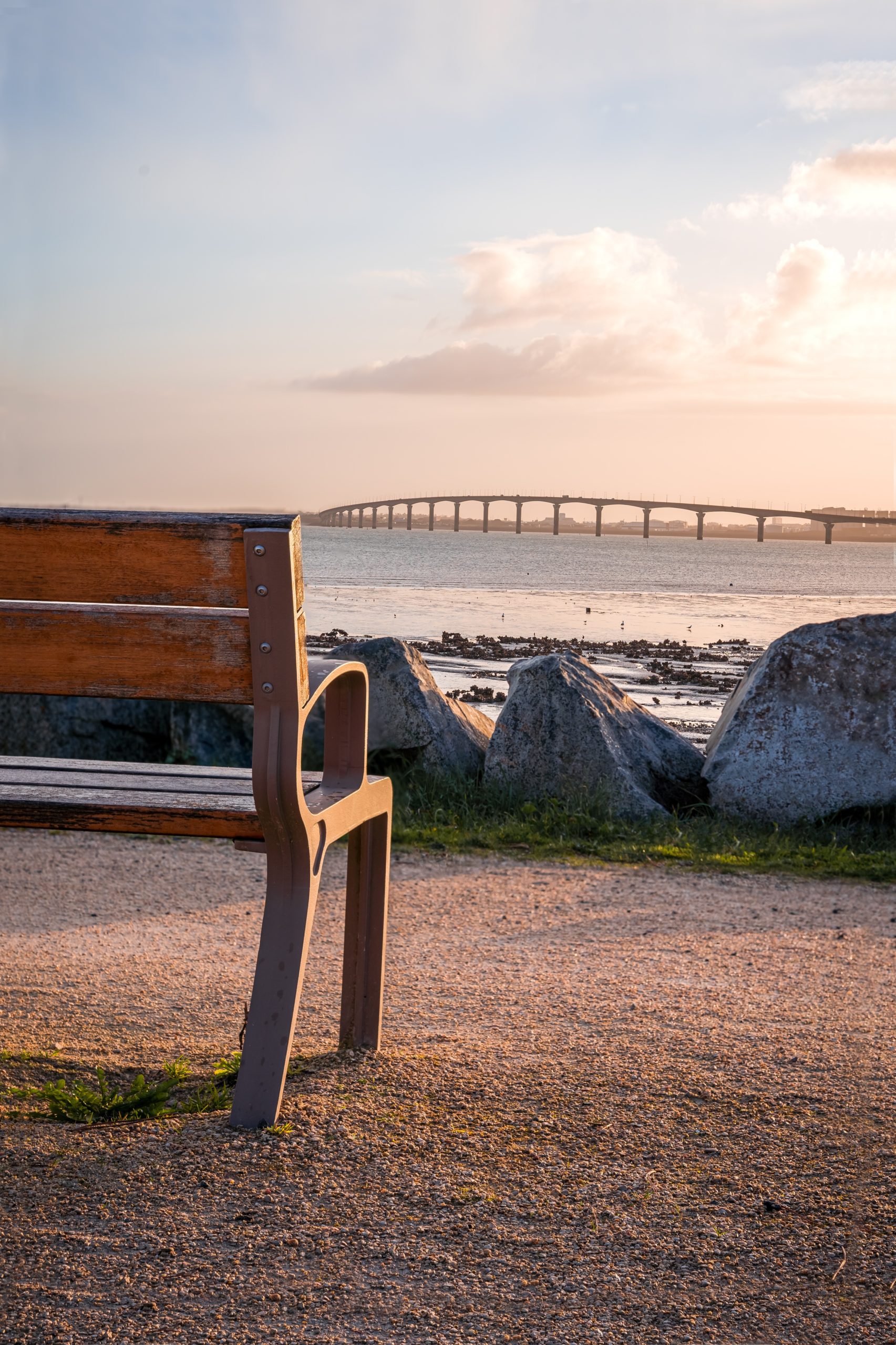 Vu sur le pont de l'île de Ré depuis le Fort de la Prée